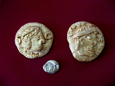 Example Roman coins that I made earlier